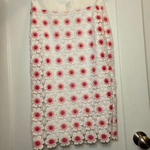 j crew flower skirt